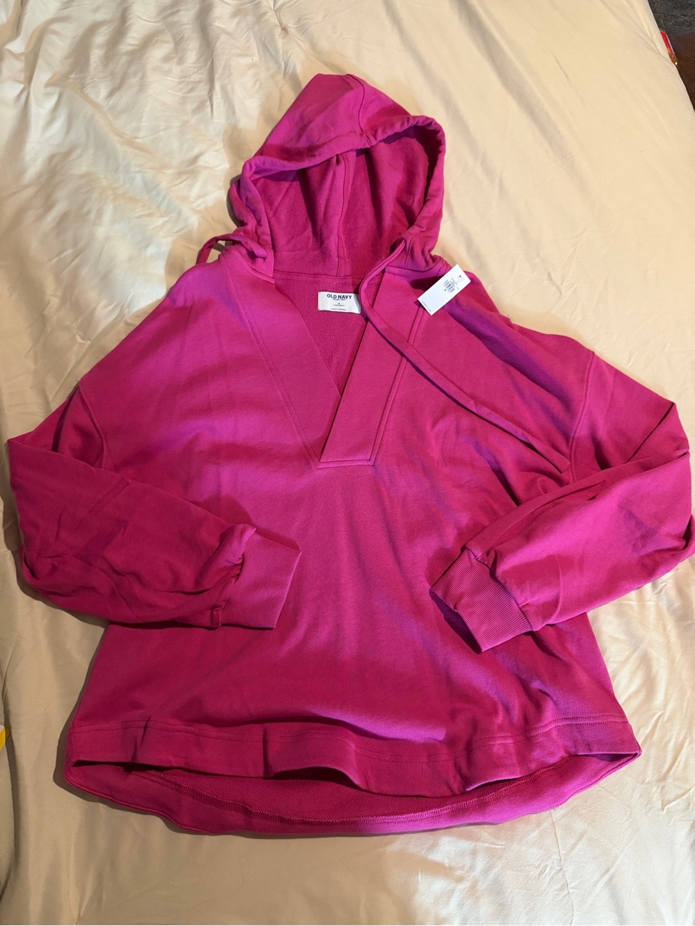 Old Navy Women's Bright Fuchsia Hooded Pullover